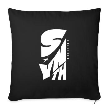 Synth Addicted Synthesizer Modular - Sofakissenbezug 45 x 45 cm - Schwarz - Vorne