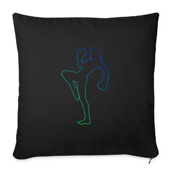 Kickboxing Kickboxing Boxe féminine Kickboxing - Housse de coussin décorative 45 x 45 cm - noir - Devant