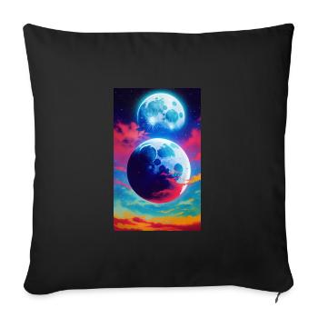 Solar System | Planets | Space | Star - Sofa pillowcase 17,3'' x 17,3'' (45 x 45 cm) - black - Front