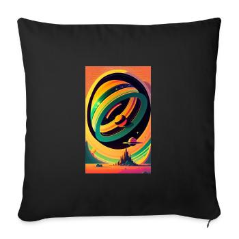 Solar System | Planets | Space | Star - Sofa pillowcase 17,3'' x 17,3'' (45 x 45 cm) - black - Front