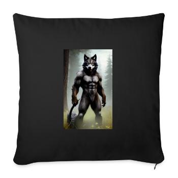 Werwolf | Wolf | Fabelwesen | Monster | Mystisch - Sofakissenbezug 45 x 45 cm - Schwarz - Vorne
