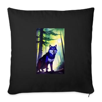 Werwolf | Wolf | Fabelwesen | Monster | Mystisch - Sofakissenbezug 45 x 45 cm - Schwarz - Vorne