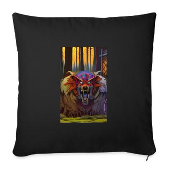 Werwolf | Wolf | Fabelwesen | Monster | Mystisch - Sofakissenbezug 45 x 45 cm - Schwarz - Vorne