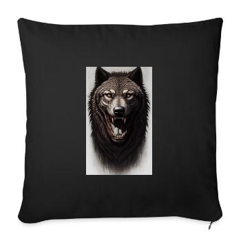 Werwolf | Wolf | Fabelwesen | Monster | Mystisch - Sofakissenbezug 45 x 45 cm - Schwarz - Vorne