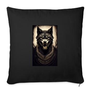 Werwolf | Wolf | Fabelwesen | Monster | Mystisch - Sofakissenbezug 45 x 45 cm - Schwarz - Vorne