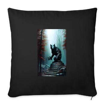 Werwolf | Wolf | Fabelwesen | Monster | Mystisch - Sofakissenbezug 45 x 45 cm - Schwarz - Vorne