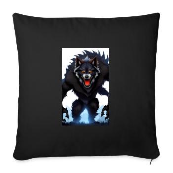 Werwolf | Wolf | Fabelwesen | Monster | Mystisch - Sofakissenbezug 45 x 45 cm - Schwarz - Vorne