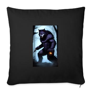 Werwolf | Wolf | Fabelwesen | Monster | Mystisch - Sofakissenbezug 45 x 45 cm - Schwarz - Vorne