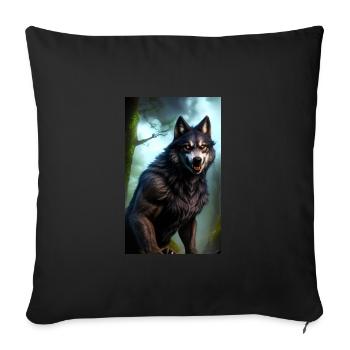 Werwolf | Wolf | Fabelwesen | Monster | Mystisch - Sofakissenbezug 45 x 45 cm - Schwarz - Vorne