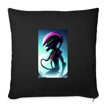 Extraterrestre | OVNI | Vaisseau spatial | PAU | étranger - Housse de coussin décorative 45 x 45 cm - noir - Devant