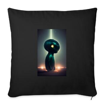 Extraterrestre | OVNI | Vaisseau spatial | PAU | étranger - Housse de coussin décorative 45 x 45 cm - noir - Devant