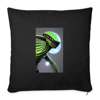 Extraterrestre | OVNI | Vaisseau spatial | PAU | étranger - Housse de coussin décorative 45 x 45 cm - noir - Devant