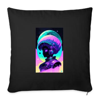 Extraterrestre | OVNI | Vaisseau spatial | PAU | étranger - Housse de coussin décorative 45 x 45 cm - noir - Devant