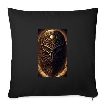 Alien | UFO | Spaceship | UAP | alien - Sofa pillowcase 17,3'' x 17,3'' (45 x 45 cm) - black - Front