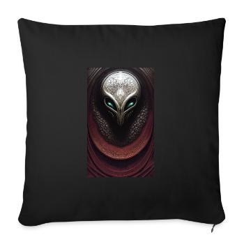 Alien | UFO | Spaceship | UAP | alien - Sofa pillowcase 17,3'' x 17,3'' (45 x 45 cm) - black - Front