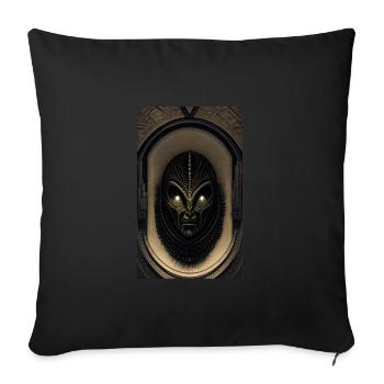 Extraterrestre | OVNI | Vaisseau spatial | PAU | étranger - Housse de coussin décorative 45 x 45 cm - noir - Devant