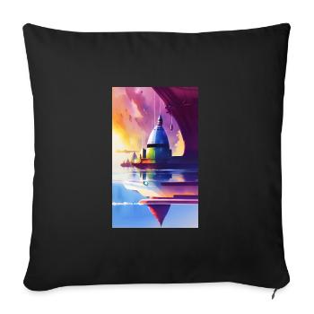 Extraterrestre | OVNI | Vaisseau spatial | PAU | étranger - Housse de coussin décorative 45 x 45 cm - noir - Devant