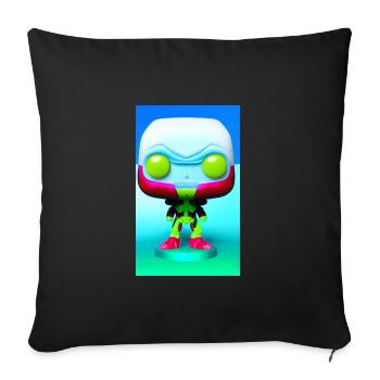Alien | UFO | Raumschiff | UAP | außerirdische - Sofakissenbezug 45 x 45 cm - Schwarz - Vorne