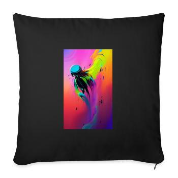 Alien | UFO | Spaceship | UAP | alien - Sofa pillowcase 17,3'' x 17,3'' (45 x 45 cm) - black - Front