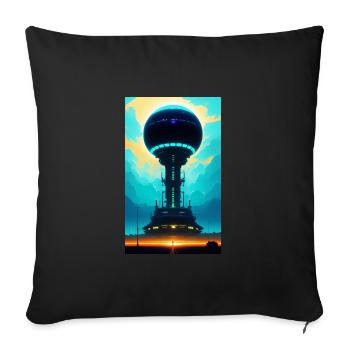 Extraterrestre | OVNI | Vaisseau spatial | PAU | étranger - Housse de coussin décorative 45 x 45 cm - noir - Devant