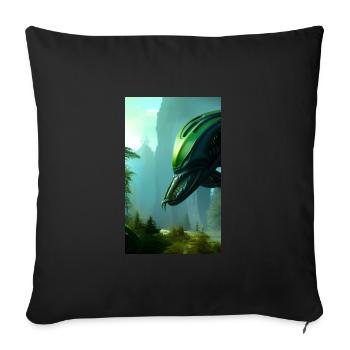 Extraterrestre | OVNI | Vaisseau spatial | PAU | étranger - Housse de coussin décorative 45 x 45 cm - noir - Devant