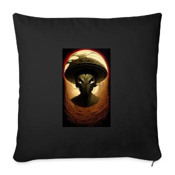 Alien | UFO | Spaceship | UAP | alien - Sofa pillowcase 17,3'' x 17,3'' (45 x 45 cm) - black - Front