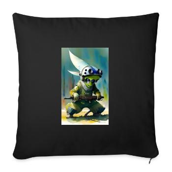 Alien | UFO | Spaceship | UAP | alien - Sofa pillowcase 17,3'' x 17,3'' (45 x 45 cm) - black - Front