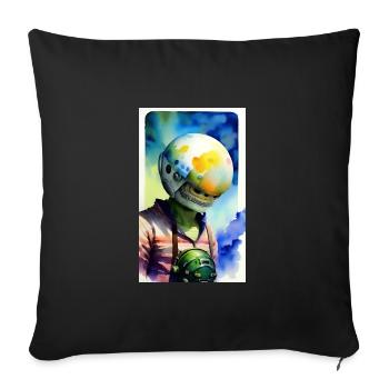 Extraterrestre | OVNI | Vaisseau spatial | PAU | étranger - Housse de coussin décorative 45 x 45 cm - noir - Devant
