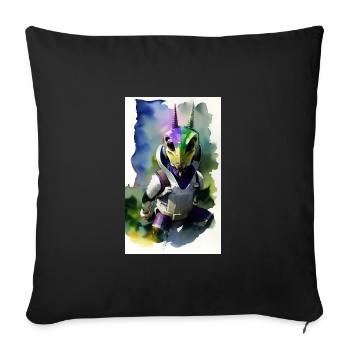 Alien | UFO | Spaceship | UAP | alien - Sofa pillowcase 17,3'' x 17,3'' (45 x 45 cm) - black - Front