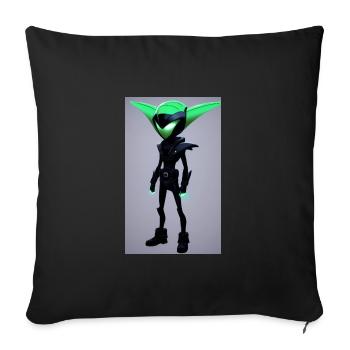 Extraterrestre | OVNI | Vaisseau spatial | PAU | étranger - Housse de coussin décorative 45 x 45 cm - noir - Devant