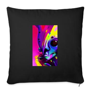 Alien | UFO | Spaceship | UAP | alien - Sofa pillowcase 17,3'' x 17,3'' (45 x 45 cm) - black - Front