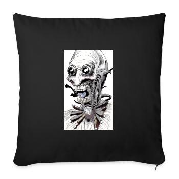 Alien | UFO | Spaceship | UAP | alien - Sofa pillowcase 17,3'' x 17,3'' (45 x 45 cm) - black - Front