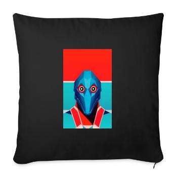 Alien | UFO | Spaceship | UAP | alien - Sofa pillowcase 17,3'' x 17,3'' (45 x 45 cm) - black - Front