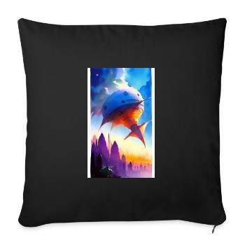 Extraterrestre | OVNI | Vaisseau spatial | PAU | étranger - Housse de coussin décorative 45 x 45 cm - noir - Devant
