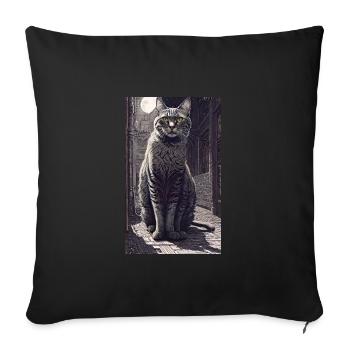 Cat | Pet | Cat Fan | cute | Kitten - Sofa pillowcase 17,3'' x 17,3'' (45 x 45 cm) - black - Front