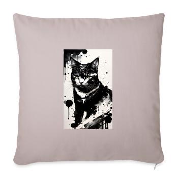 Katze | Haustier | Katzenfan | niedlich | Kätzchen - Sofakissenbezug 45 x 45 cm - helles Taupe - Vorne