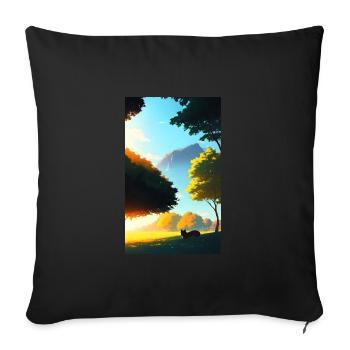 Cat | Pet | Cat Fan | cute | Kitten - Sofa pillowcase 17,3'' x 17,3'' (45 x 45 cm) - black - Front