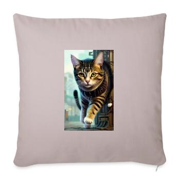 Cat | Pet | Cat Fan | cute | Kitten - Sofa pillowcase 17,3'' x 17,3'' (45 x 45 cm) - light taupe - Front