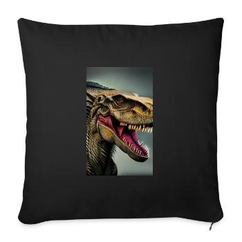 Dinosaurs | T-Rex | Tyrannosaurus - Sofa pillowcase 17,3'' x 17,3'' (45 x 45 cm) - black - Front