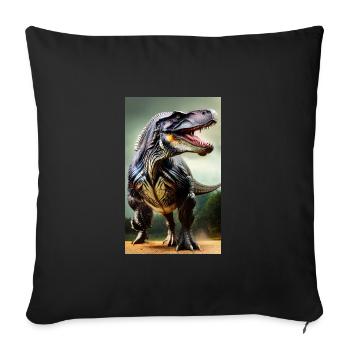 Dinosaurs | T-Rex | Tyrannosaurus - Sofa pillowcase 17,3'' x 17,3'' (45 x 45 cm) - black - Front