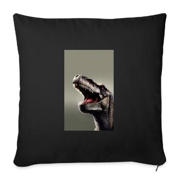 Dinosaurs | T-Rex | Tyrannosaurus - Sofa pillowcase 17,3'' x 17,3'' (45 x 45 cm) - black - Front