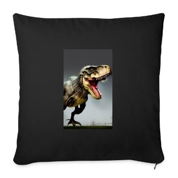 Dinosaurs | T-Rex | Tyrannosaurus - Sofa pillowcase 17,3'' x 17,3'' (45 x 45 cm) - black - Front