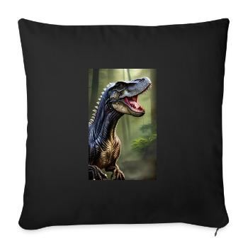 Dinosaurs | T-Rex | Tyrannosaurus - Sofa pillowcase 17,3'' x 17,3'' (45 x 45 cm) - black - Front