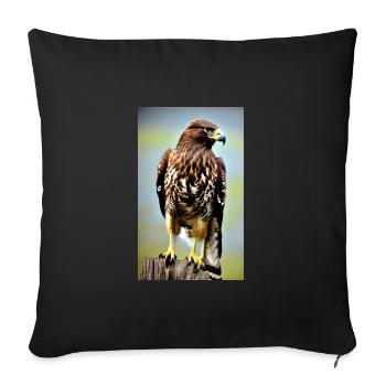Aigle | Oiseaux | Liberté | Animaux - Housse de coussin décorative 45 x 45 cm - noir - Devant