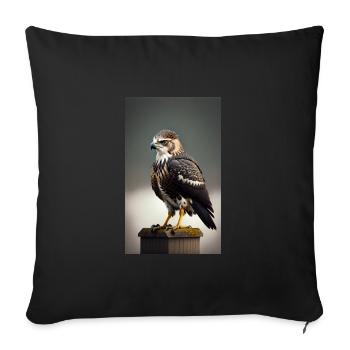 Aigle | Oiseaux | Liberté | Animaux - Housse de coussin décorative 45 x 45 cm - noir - Devant