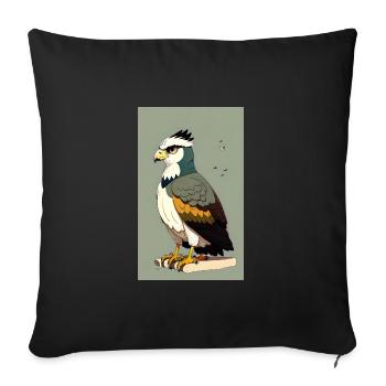 Aigle | Oiseaux | Liberté | Animaux - Housse de coussin décorative 45 x 45 cm - noir - Devant