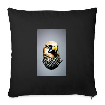 Aigle | Oiseaux | Liberté | Animaux - Housse de coussin décorative 45 x 45 cm - noir - Devant