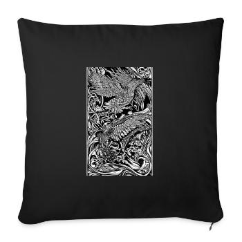 Aigle | Oiseaux | Liberté | Animaux - Housse de coussin décorative 45 x 45 cm - noir - Devant