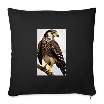 Aigle | Oiseaux | Liberté | Animaux - Housse de coussin décorative 45 x 45 cm - noir - Devant