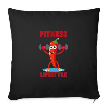 Hardgainer Chili | Fitness, Bodybuilding, Gym - Sofa pillowcase 17,3'' x 17,3'' (45 x 45 cm) - black - Front